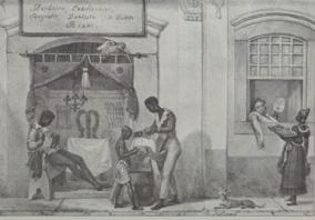 Barber�a en un barrio negro